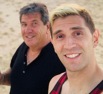 Alberto Martinez with his son Emiliano Martinez.